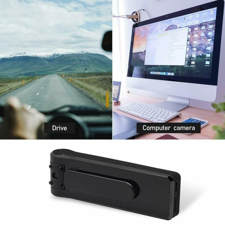 B19 Back Clip Design 1080P HD Camera Video Recorder, admite detección de movimiento / visión nocturna por infrarrojos / cámara de rotación de 180 grados / tarjeta TF / OTG