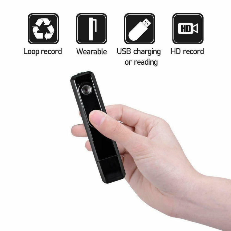 C181 1080P Mini clip trasero 130 grados Pequeño gran angular Reunión Conferencia Grabadora de video profesional Pluma sin tarjeta TF, Without TF Card