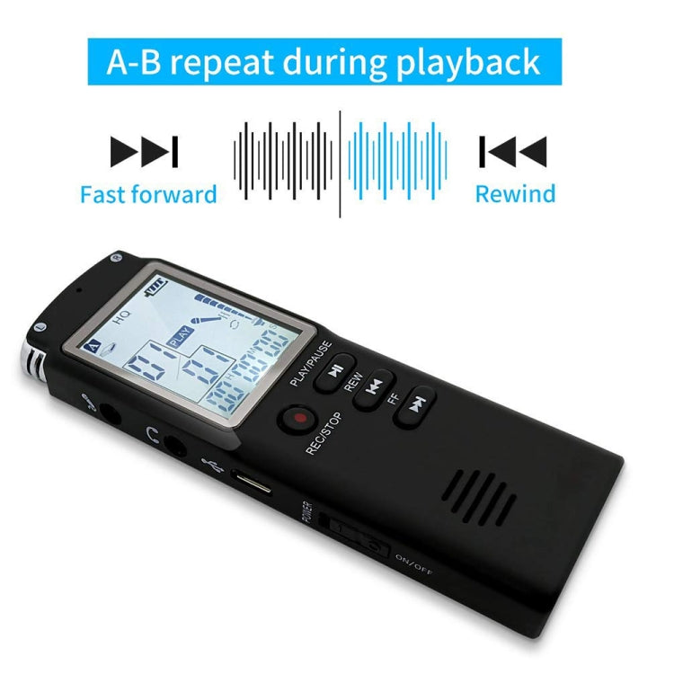 Grabadora de voz de audio portátil VM113, 8 GB, compatible con reproducción de música/ENTRADA DE LÍNEA y grabación telefónica