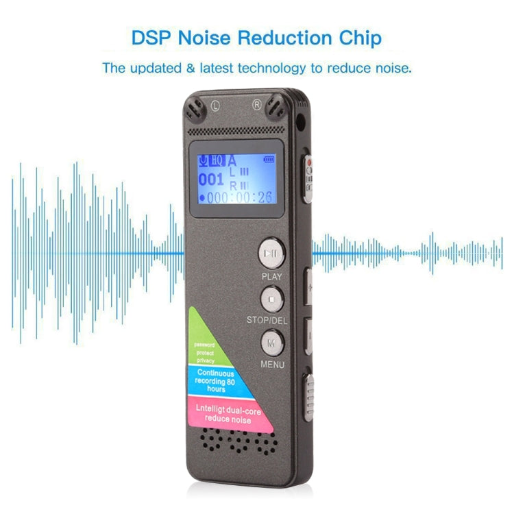 Grabadora de voz de audio portátil VM31, 8 GB, compatible con reproducción de música, 8GB