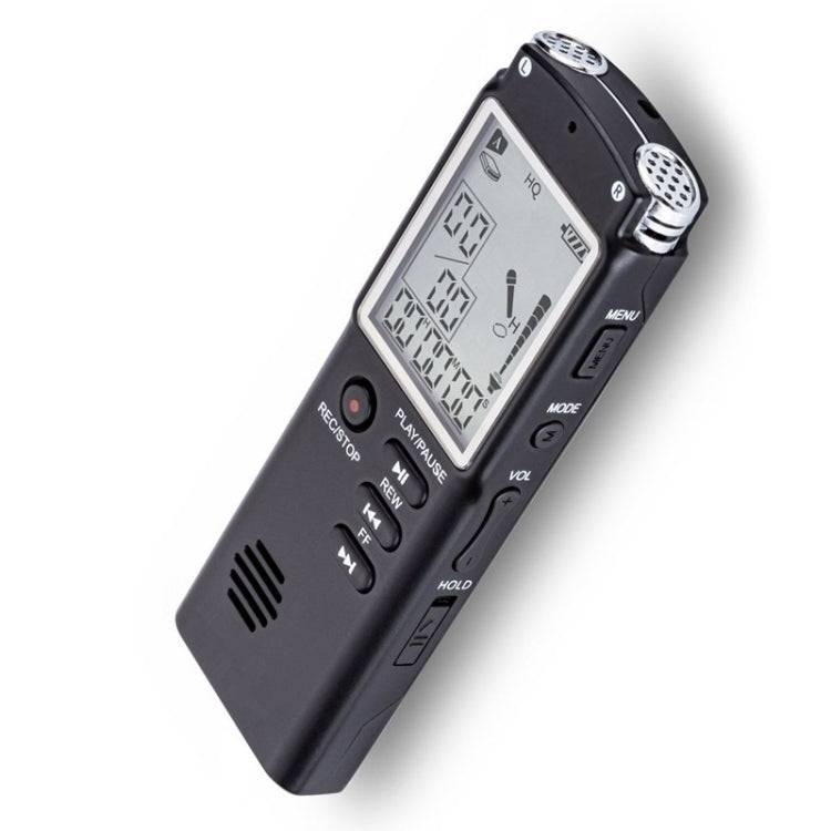 Grabadora de voz digital con reducción de ruido HD de pantalla monocromática T60, 16G, compatible con formato MP3 / WAV, 16G