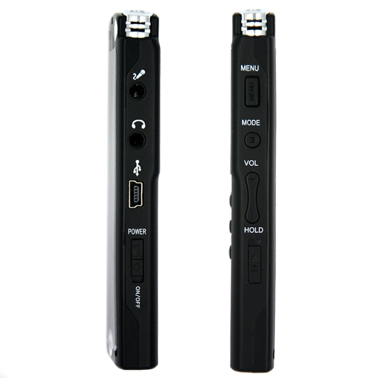 Grabadora de voz digital con reducción de ruido HD de pantalla monocromática T60, 16G, compatible con formato MP3 / WAV, 16G