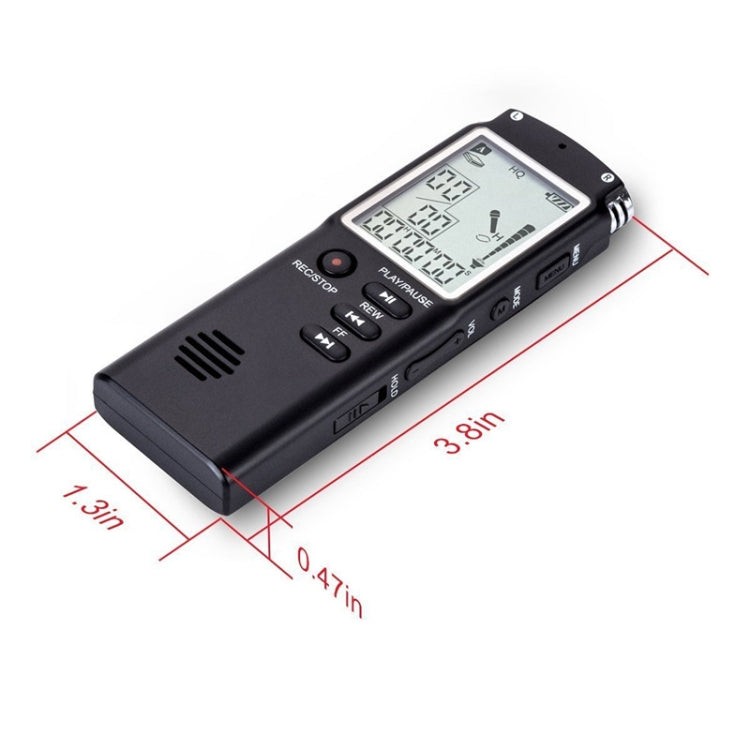 Grabadora de voz digital con reducción de ruido HD de pantalla monocromática T60, 32G, compatible con formato MP3 / WAV, 32G