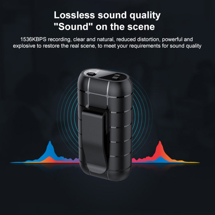Grabadora de voz sin pérdidas con sonido HD con clip trasero B800, B800