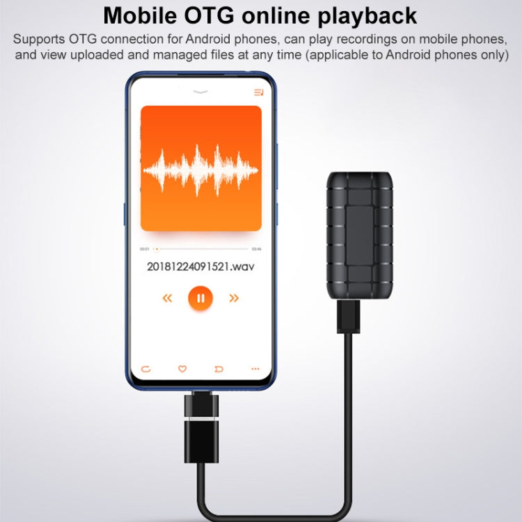 Grabadora de voz sin pérdidas con sonido HD con clip trasero B800, B800