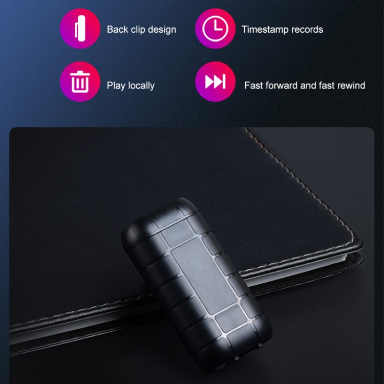 Grabadora de voz sin pérdidas con sonido HD con clip trasero B800, B800
