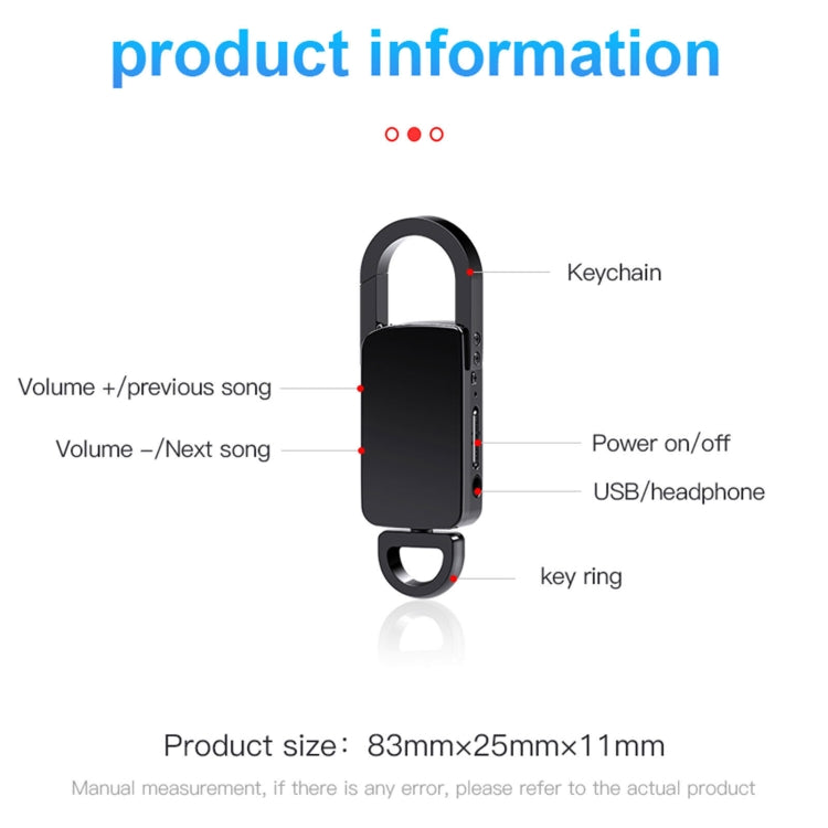 S20 64GB Llavero HD Reducción de ruido Pluma de grabación portátil, 64GB