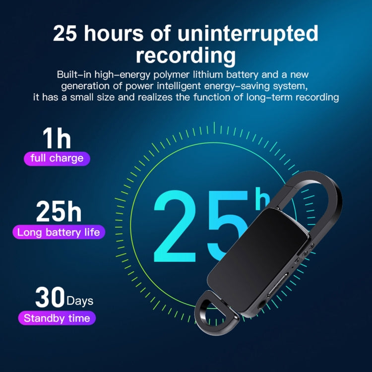 S20 64GB Llavero HD Reducción de ruido Pluma de grabación portátil, 64GB