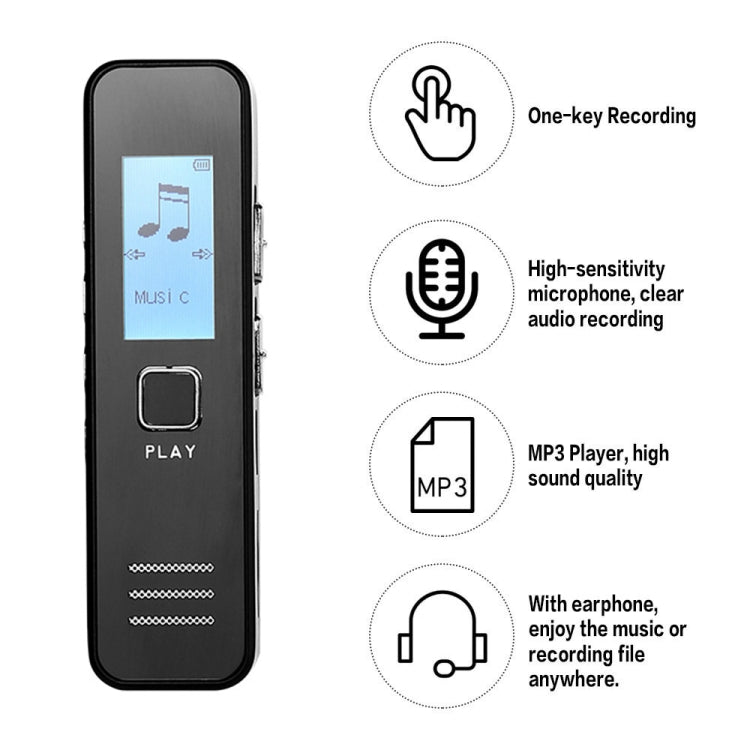 Grabadora de voz sin pérdidas con sonido HD digital de audio portátil SK007, SK007