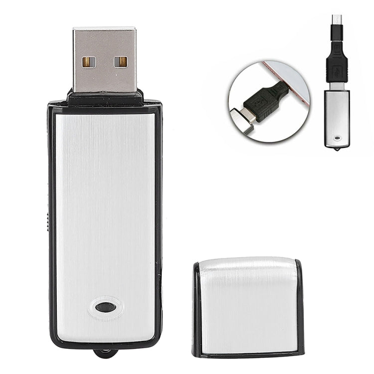 Grabadora de voz para reuniones con disco en U portátil recargable SK858 de 8 GB, 8GB