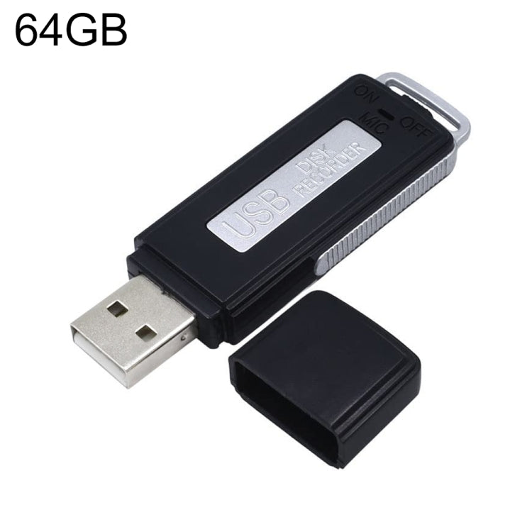 Grabadora de voz de disco U portátil recargable SK868 de 64 GB, 64GB