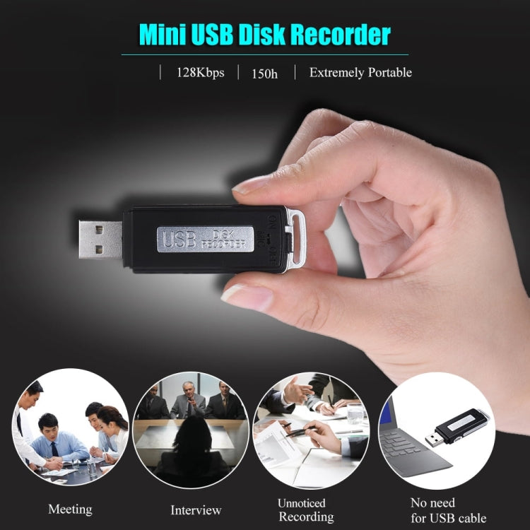 Grabadora de voz de disco U portátil recargable SK868 de 64 GB, 64GB