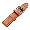 CAGARNY Correa de reloj de moda simple Correa de reloj de cuero con hebilla verde, ancho: 24 mm