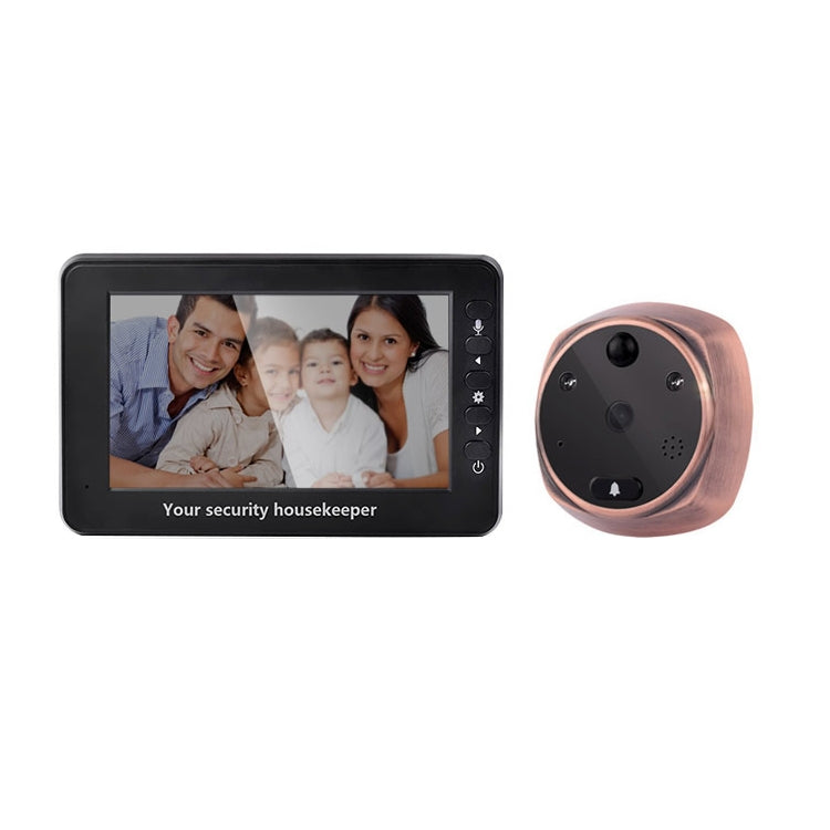 M4300A Pantalla de 4,3 pulgadas Cámara de 3,0 MP Timbre inteligente con vídeo, compatible con tarjeta TF (32 GB máx.), Detección de movimiento y Visión nocturna por infrarrojos, M4300A