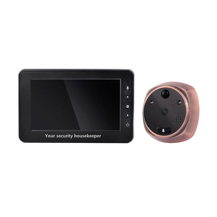 M4300A Pantalla de 4,3 pulgadas Cámara de 3,0 MP Timbre inteligente con vídeo, compatible con tarjeta TF (32 GB máx.), Detección de movimiento y Visión nocturna por infrarrojos, M4300A