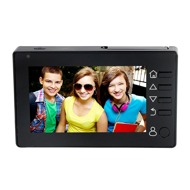 M4300D Pantalla TFT a color de 4,3 pulgadas Cámara de seguridad de 3,0 MP Timbre inteligente con vídeo, compatible con tarjeta TF (32 GB máx.) y visión nocturna y detección de movimiento, M4300D Black, M4300D