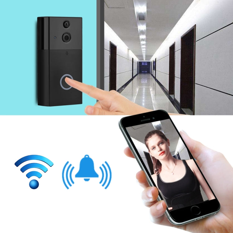 VESAFE HD 720P Cámara de seguridad Smart WiFi Video Timbre Intercomunicador, compatible con tarjeta TF y visión nocturna infrarroja y aplicación de detección de movimiento para IOS y Android, VS-A5 Black, VS-A4 Silver