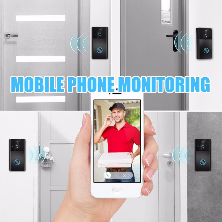 VESAFE HD 720P Cámara de seguridad Smart WiFi Video Timbre Intercomunicador, compatible con tarjeta TF y visión nocturna infrarroja y aplicación de detección de movimiento para IOS y Android, VS-A5 Black, VS-A4 Silver