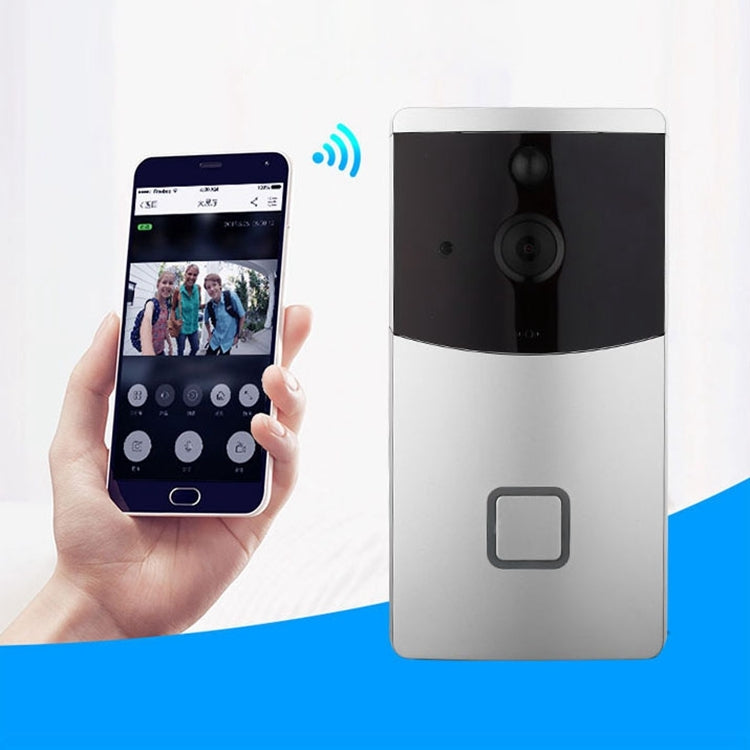 VESAFE Home VS-M2 HD 720P Cámara de seguridad Smart WiFi Video Timbre Intercomunicador, compatible con tarjeta TF y visión nocturna y aplicación de detección PIR para IOS y Android, VS-M2