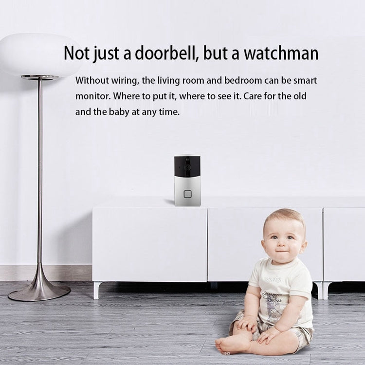VESAFE Home VS-M2 HD 720P Cámara de seguridad Smart WiFi Video Timbre Intercomunicador, compatible con tarjeta TF y visión nocturna y aplicación de detección PIR para IOS y Android, VS-M2