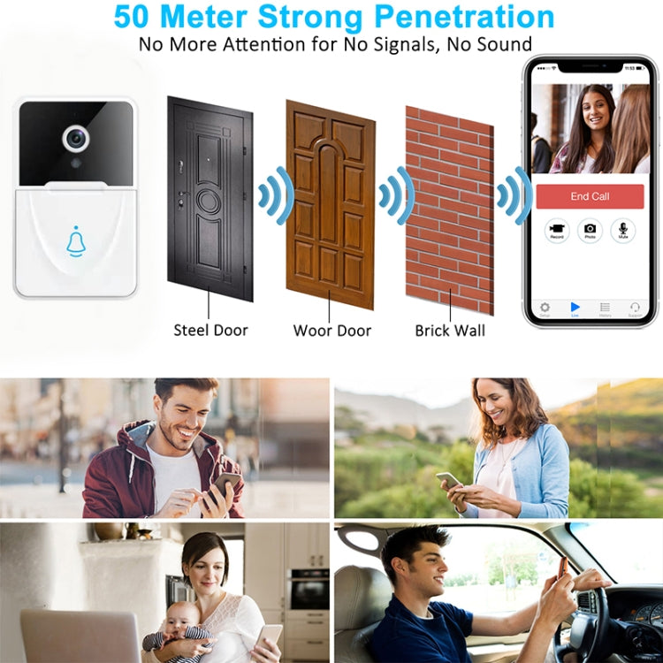 Timbre de vídeo inteligente DoorBell X3 VGA WiFi con timbre, compatible con visión nocturna, DoorBell X3