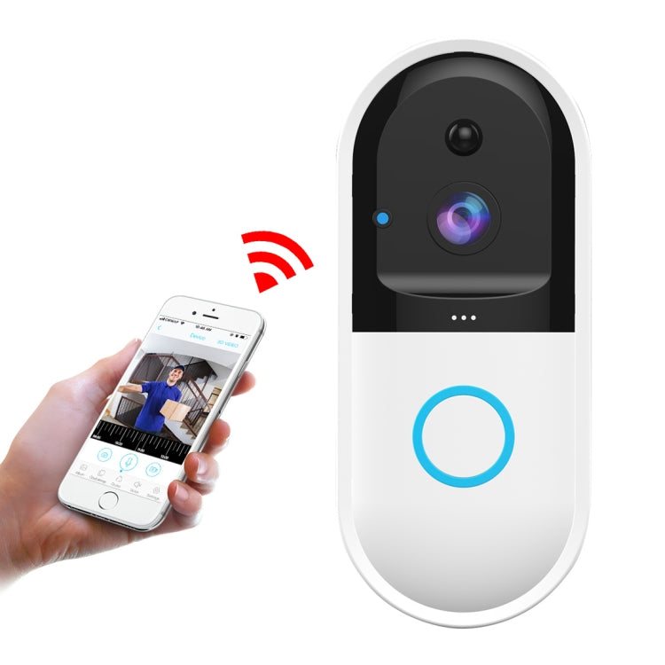 Timbre visual de vídeo inteligente WiFi B50 720P, soporte para monitoreo remoto de teléfono, visión nocturna y tarjeta SD