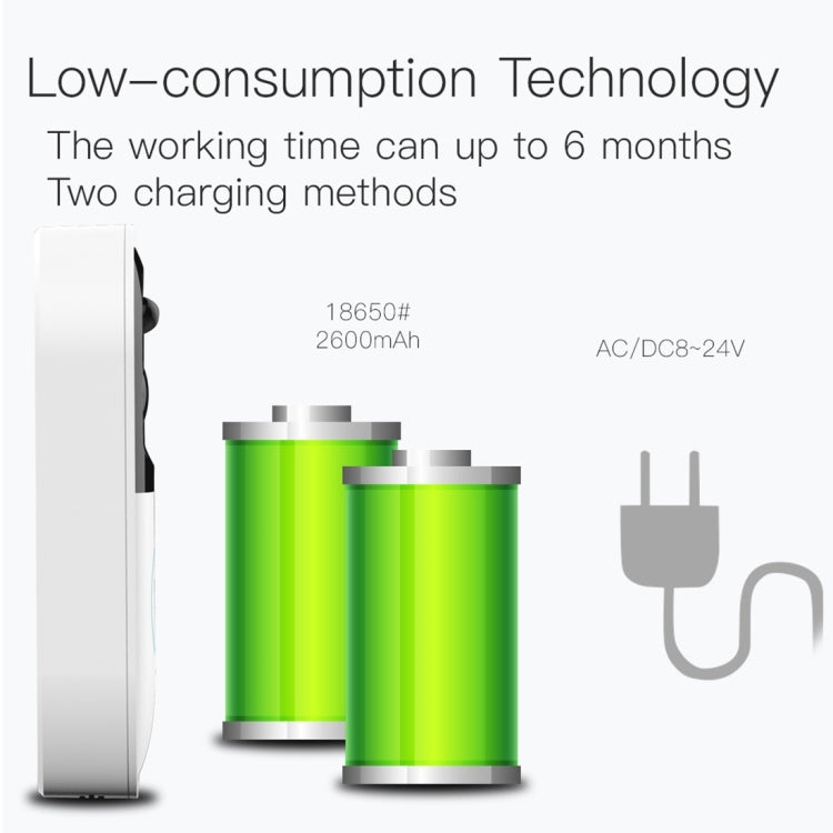 Timbre visual de vídeo inteligente WiFi B50 720P, soporte para monitoreo remoto de teléfono, visión nocturna y tarjeta SD