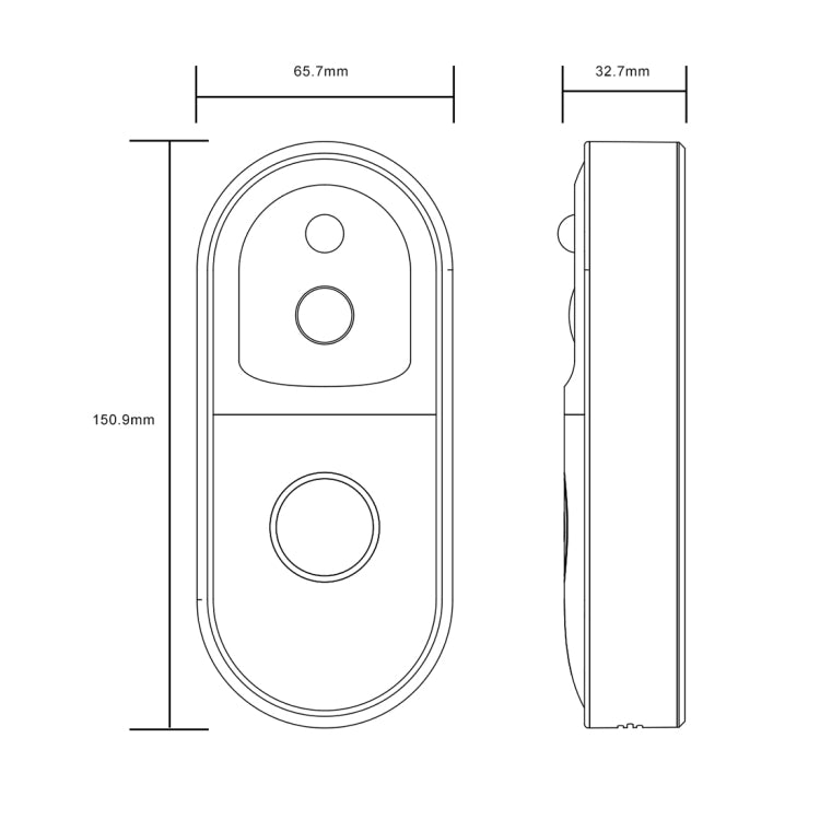 Timbre visual de vídeo inteligente WiFi B50 720P, soporte para monitoreo remoto de teléfono, visión nocturna y tarjeta SD