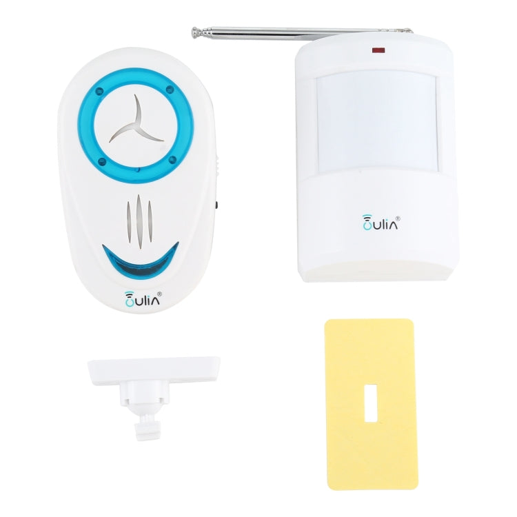 OULIA Reloj de guardia eléctrico con timbre de puerta con sensor inalámbrico de 220 V, enchufe de EE. UU., US Plug