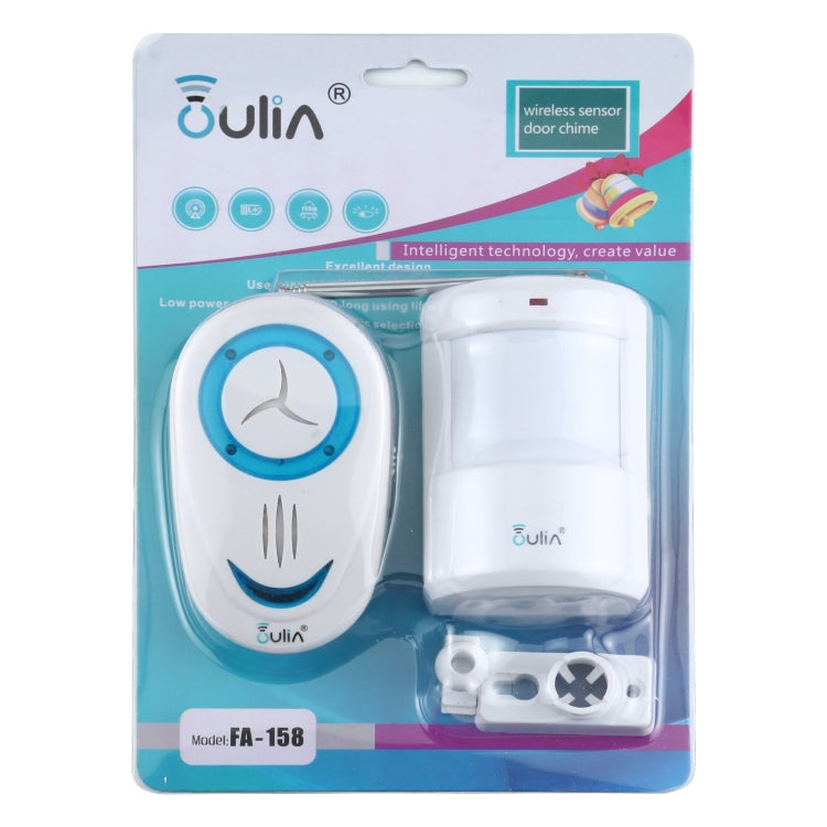 OULIA Reloj de guardia eléctrico con timbre de puerta con sensor inalámbrico de 220 V, enchufe de EE. UU., US Plug
