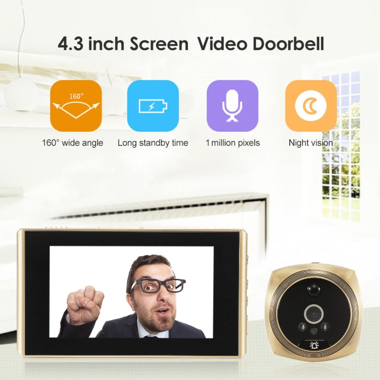 N6 2,0 millones de píxeles Timbre con vídeo con pantalla de 4,3 pulgadas