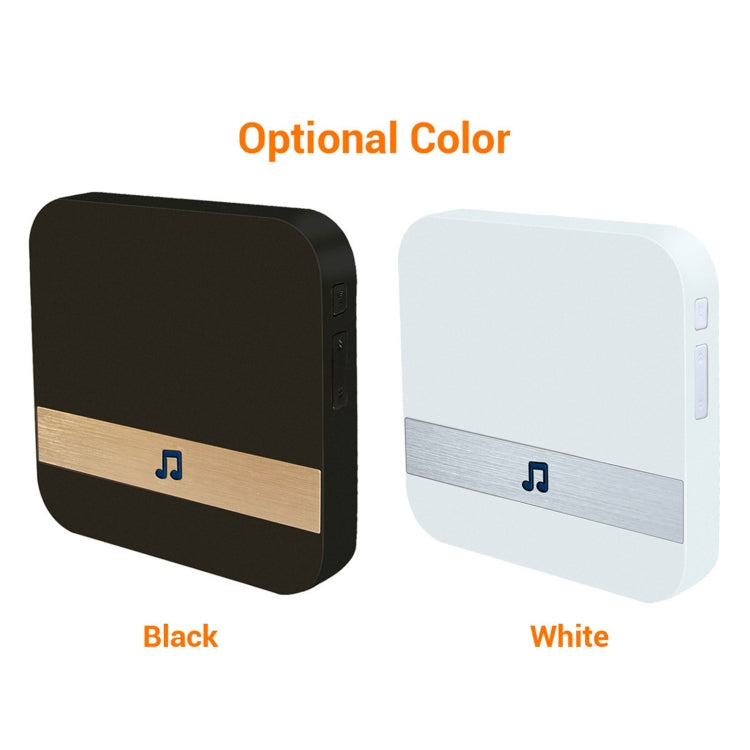 Receptor de timbre B10, 52 campanas, 110dB, herramientas para puerta de casa de bajo consumo de energía, enchufe europeo, CA 90-260V, B10 Black EU Plug, B10 White EU Plug