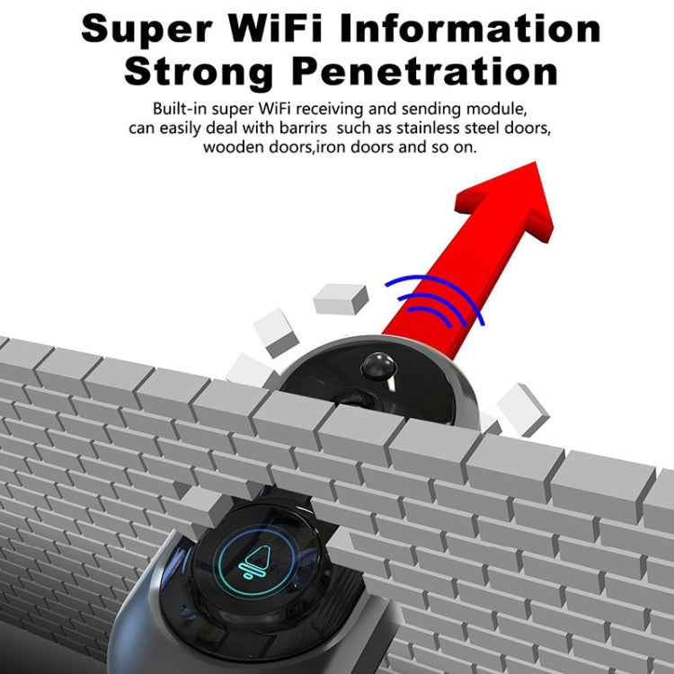 M108 720P 6400mAh WIFI inteligente Video timbre Visual, soporte teléfono monitoreo remoto e intercomunicador de voz en tiempo Real, M108