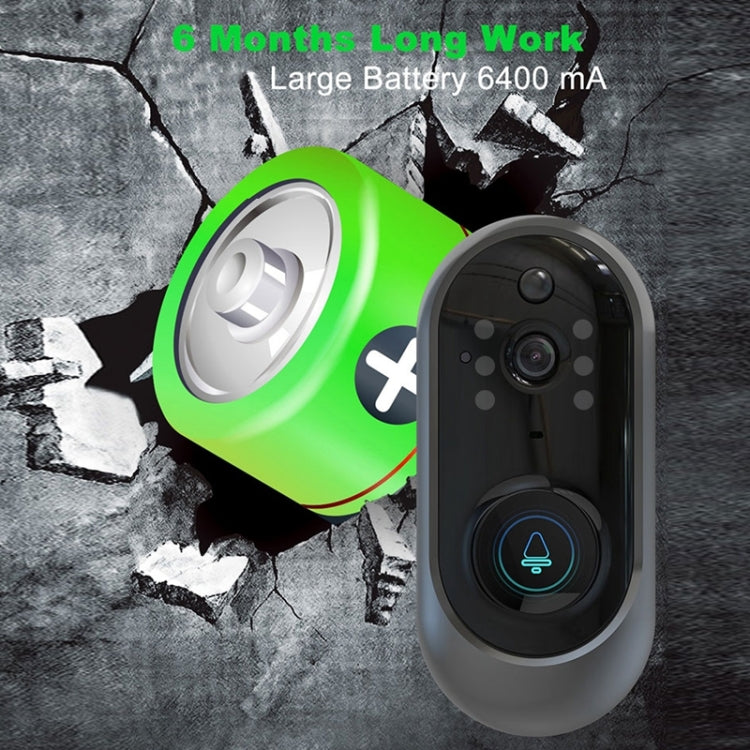 M108 720P 6400mAh WIFI inteligente Video timbre Visual, soporte teléfono monitoreo remoto e intercomunicador de voz en tiempo Real, M108
