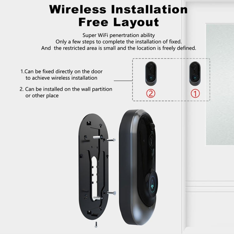 M108 720P 6400mAh WIFI inteligente Video timbre Visual, soporte teléfono monitoreo remoto e intercomunicador de voz en tiempo Real, M108