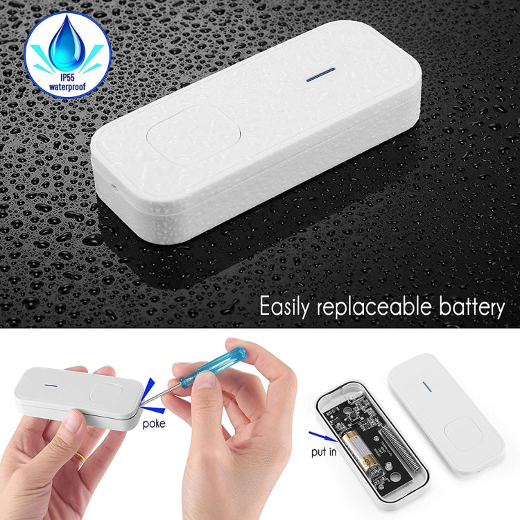 P6-B 110dB Inalámbrico IP55 Receptor de timbre WiFi de bajo consumo de energía a prueba de agua, 53 opciones de música, Distancia del receptor: 300 m