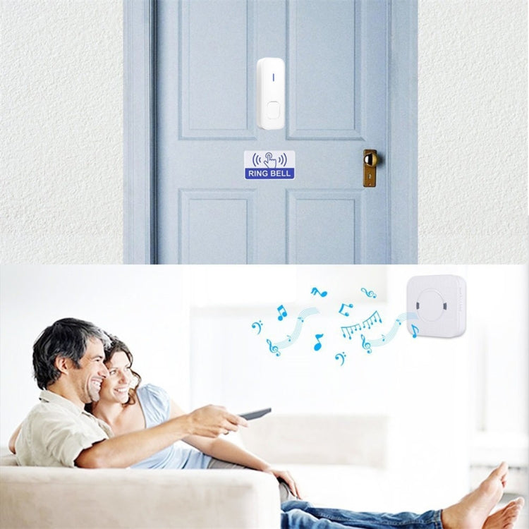P6-B 110dB Inalámbrico IP55 Receptor de timbre WiFi de bajo consumo de energía a prueba de agua, 53 opciones de música, Distancia del receptor: 300 m
