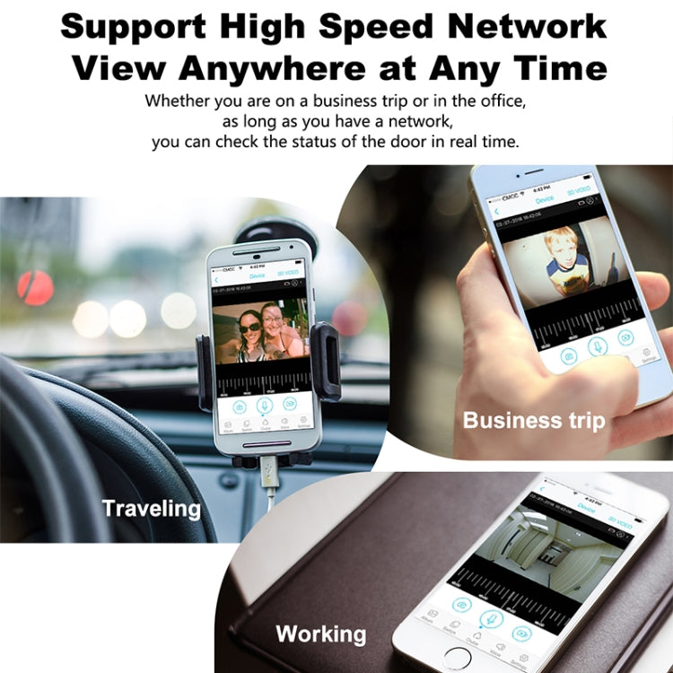 Timbre de video con botón cuadrado inteligente WiFi M200B, compatible con detección de movimiento por infrarrojos y tasa de adaptación e intercomunicador bidireccional y activación remota / PIR, M200B
