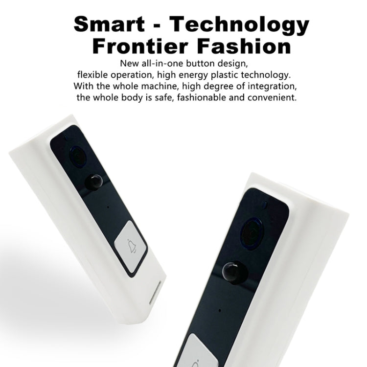 Timbre de video con botón cuadrado inteligente WiFi M200B, compatible con detección de movimiento por infrarrojos y tasa de adaptación e intercomunicador bidireccional y activación remota / PIR, M200B