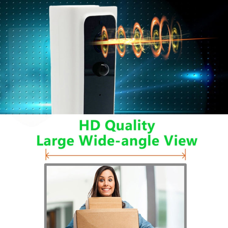 Timbre de video con botón cuadrado inteligente WiFi M200B, compatible con detección de movimiento por infrarrojos y tasa de adaptación e intercomunicador bidireccional y activación remota / PIR, M200B