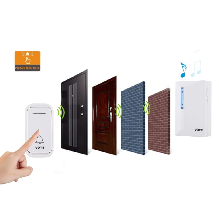 VOYE V015F Home Music Control Remoto Timbre Inalámbrico con 38 Sonidos de Polifonía, V015F