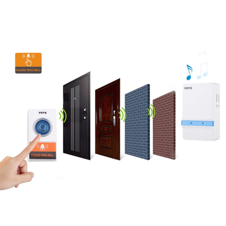 VOYE V012A Home Music Control Remoto Timbre Inalámbrico con 38 Sonidos de Polifonía, V012A