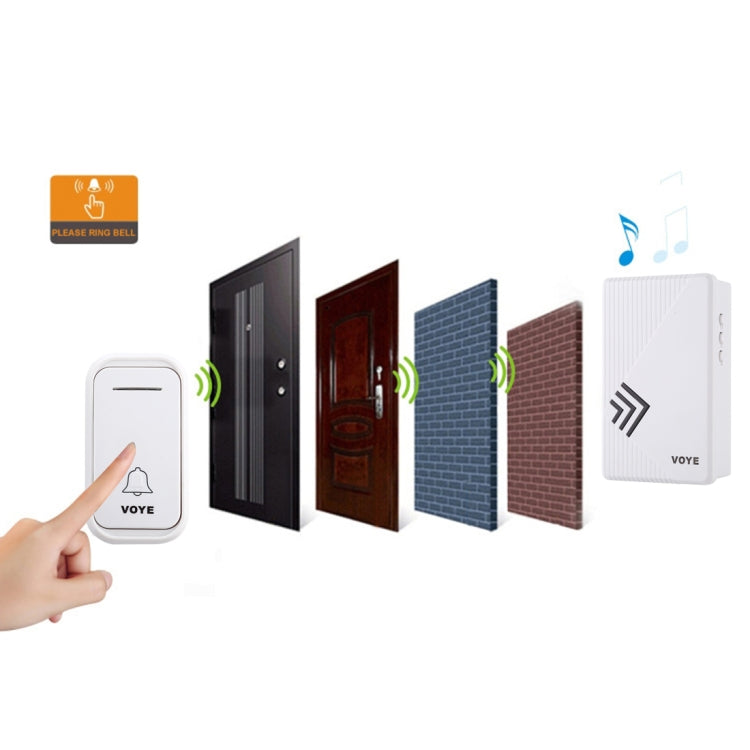 VOYE V022F Home Music Control Remoto Timbre Inalámbrico con 38 Sonidos de Polifonía, V022F