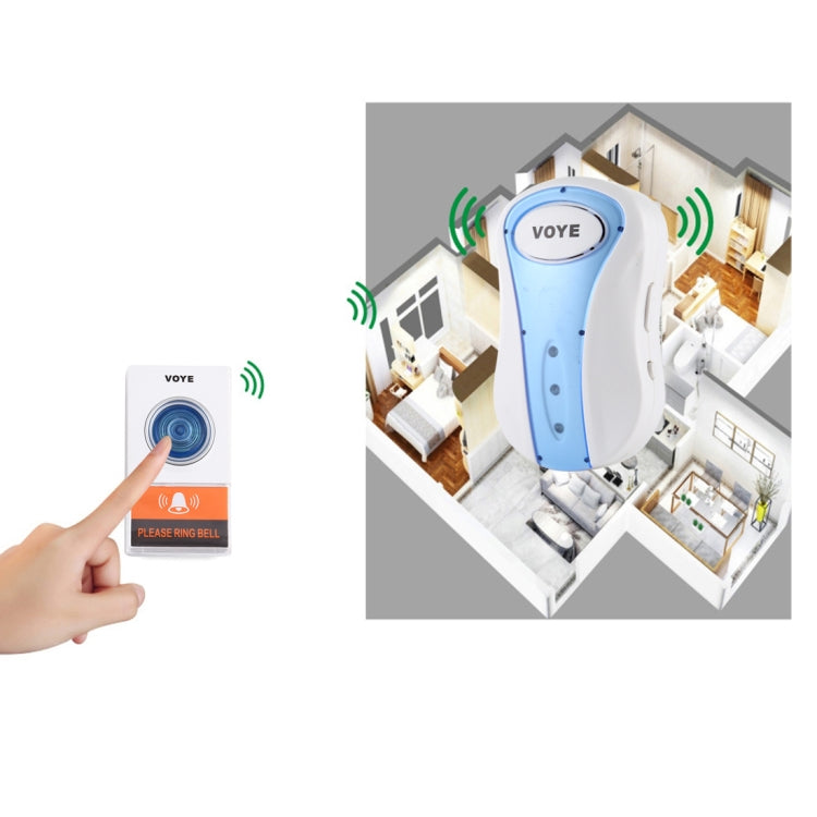 Timbre inalámbrico con control remoto de música para el hogar VOYE V008A con 38 sonidos de polifonía, enchufe de EE. UU., V008A
