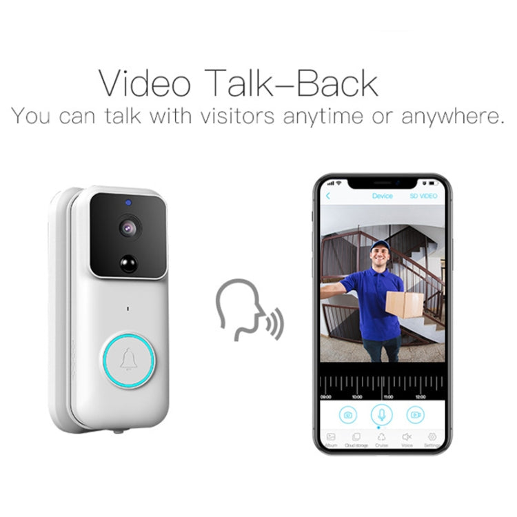 Anytek B60 720P Smart WiFi Video Timbre visual, compatible con aplicación remota y detección PIR y tarjeta TF
