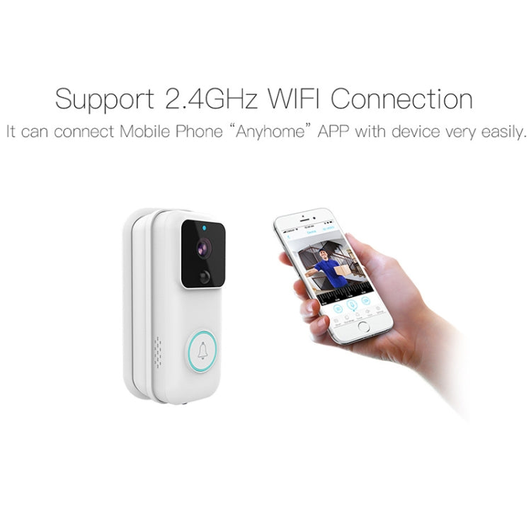 Anytek B60 720P Smart WiFi Video Timbre visual, compatible con aplicación remota y detección PIR y tarjeta TF