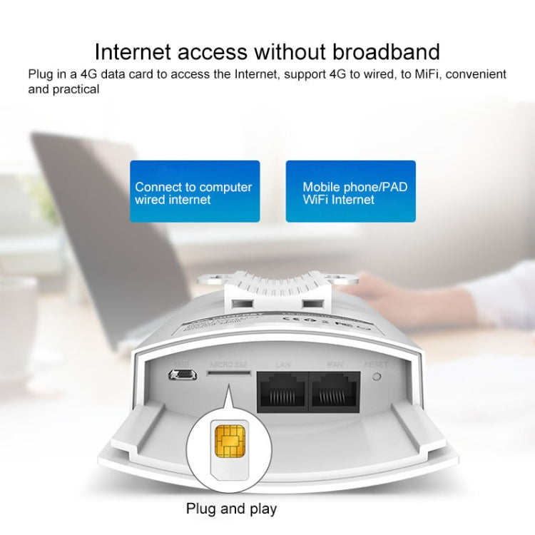 COMFAST CF-E5 300Mbps 4G Amplificador de señal a prueba de agua para exteriores Repetidor de enrutador inalámbrico Estación base WIFI con 2 antenas, versión de Asia Pacífico, CF-E5, Asia Pacific Version