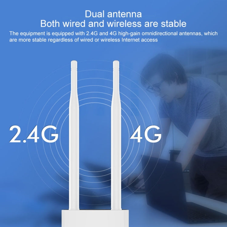 COMFAST CF-E5 300Mbps 4G Amplificador de señal a prueba de agua para exteriores Repetidor de enrutador inalámbrico Estación base WIFI con 2 antenas, versión de Asia Pacífico, CF-E5, Asia Pacific Version
