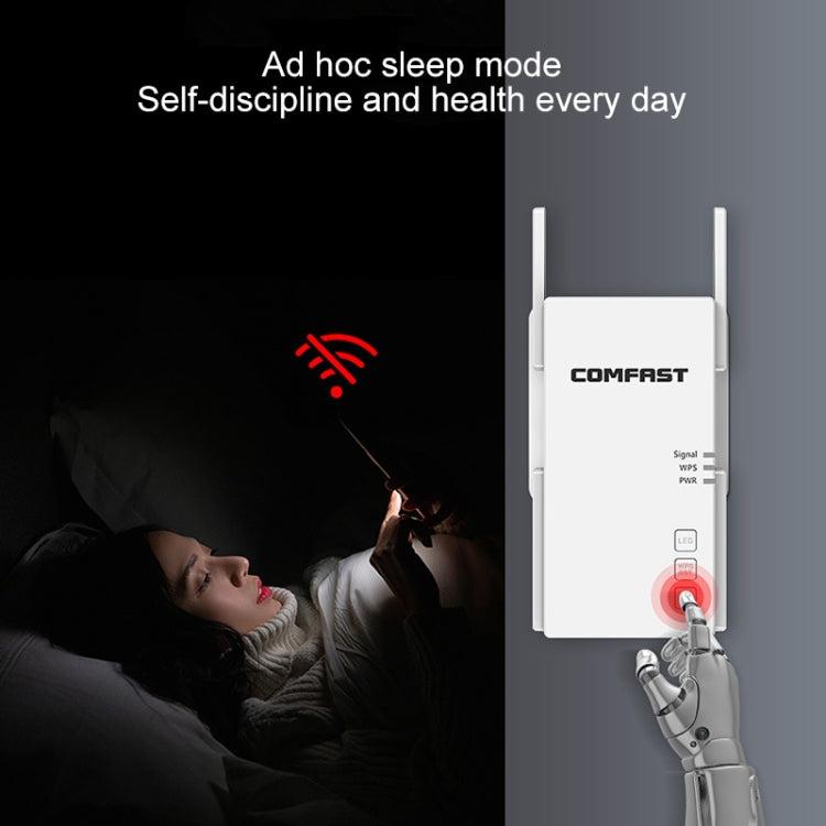 COMFAST CF-AC2100 2100Mbps Amplificador de señal WIFI inalámbrico Repetidor Booster Router de red con 4 antenas, enchufe de Reino Unido, CF-AC2100, EU Plug, CF-AC2100, UK Plug