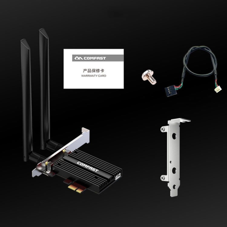 Adaptador de tarjeta de red COMFAST CF-AX200 PRO 3000Mbps Bluetooth PCI-E Wifi con 2 antenas, CF-AX200 PRO